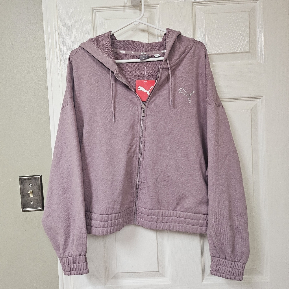 NWT Puma cropped zipped up hoodie